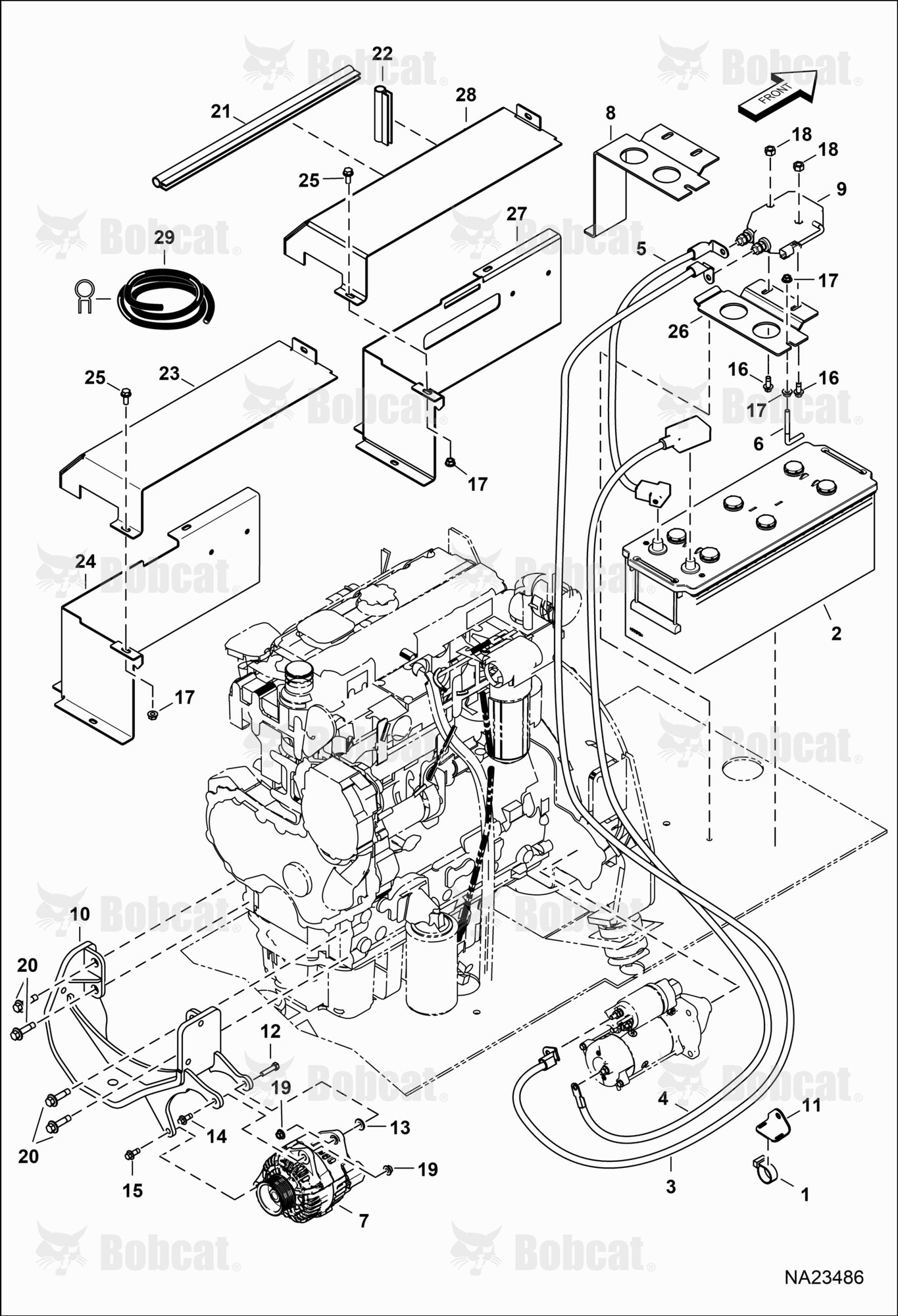 Engine Electrical Circuitry (Engine Starting & Charging) (140 Amp-hour Battery)