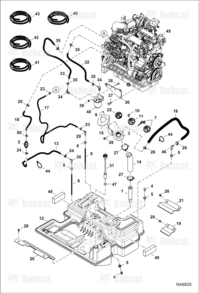 Engine & Attaching Parts (Fuel System)  A3NV25159 & Above, A3NW13767 & Above