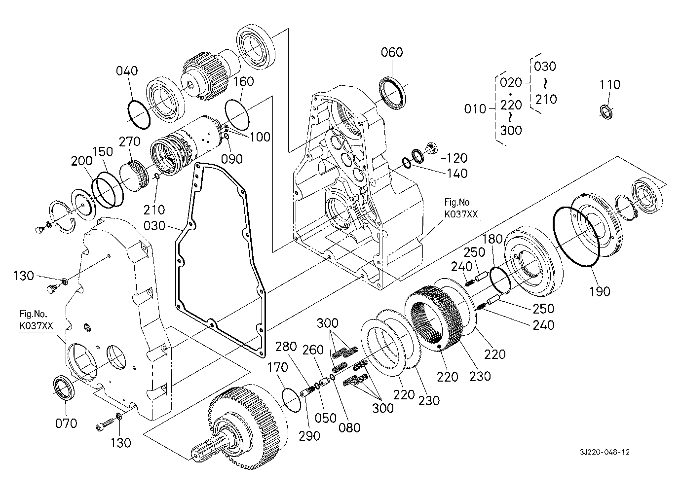 Front Pto Kit (6 Splines) (Gear Case/Clutch) [Comp