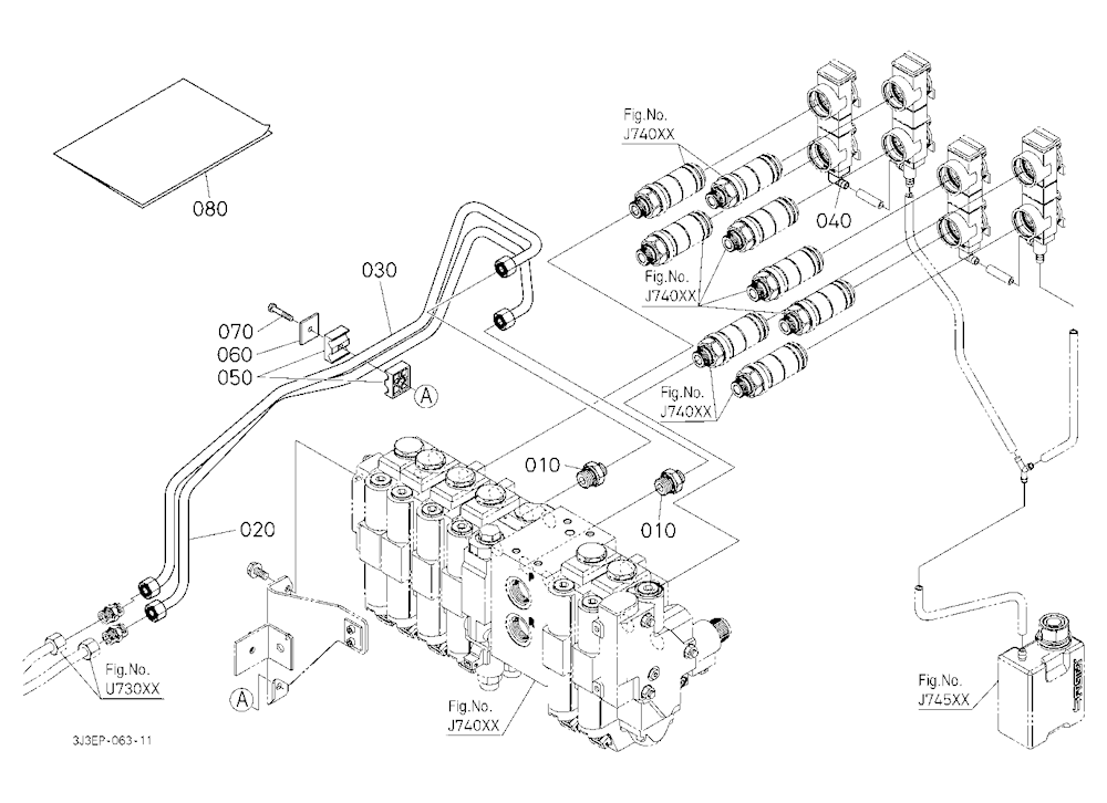 Coupler Kit (Front Hyd. Outlet/Elec.6Th) (Pipe) (W