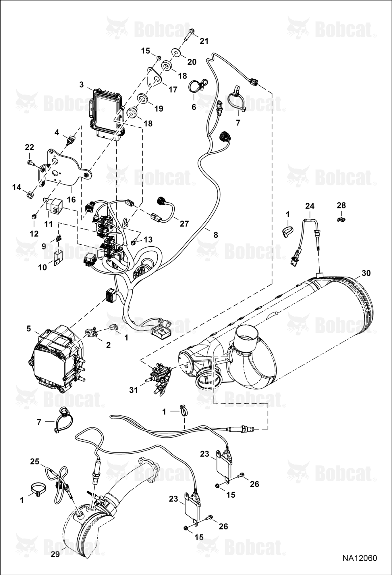 Engine Electrical Circuitry (SCR System) (Engine S/N 000001 - 025471)