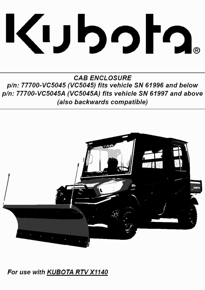 VC5045A CAB ENCLOSURE S/N 61997 AND ABOVE