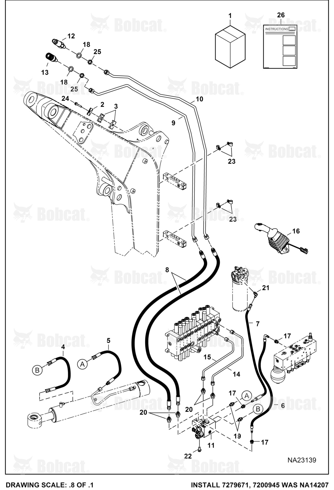 Hydraulic Auxiliary Kit (Second)(Extendable Arm)