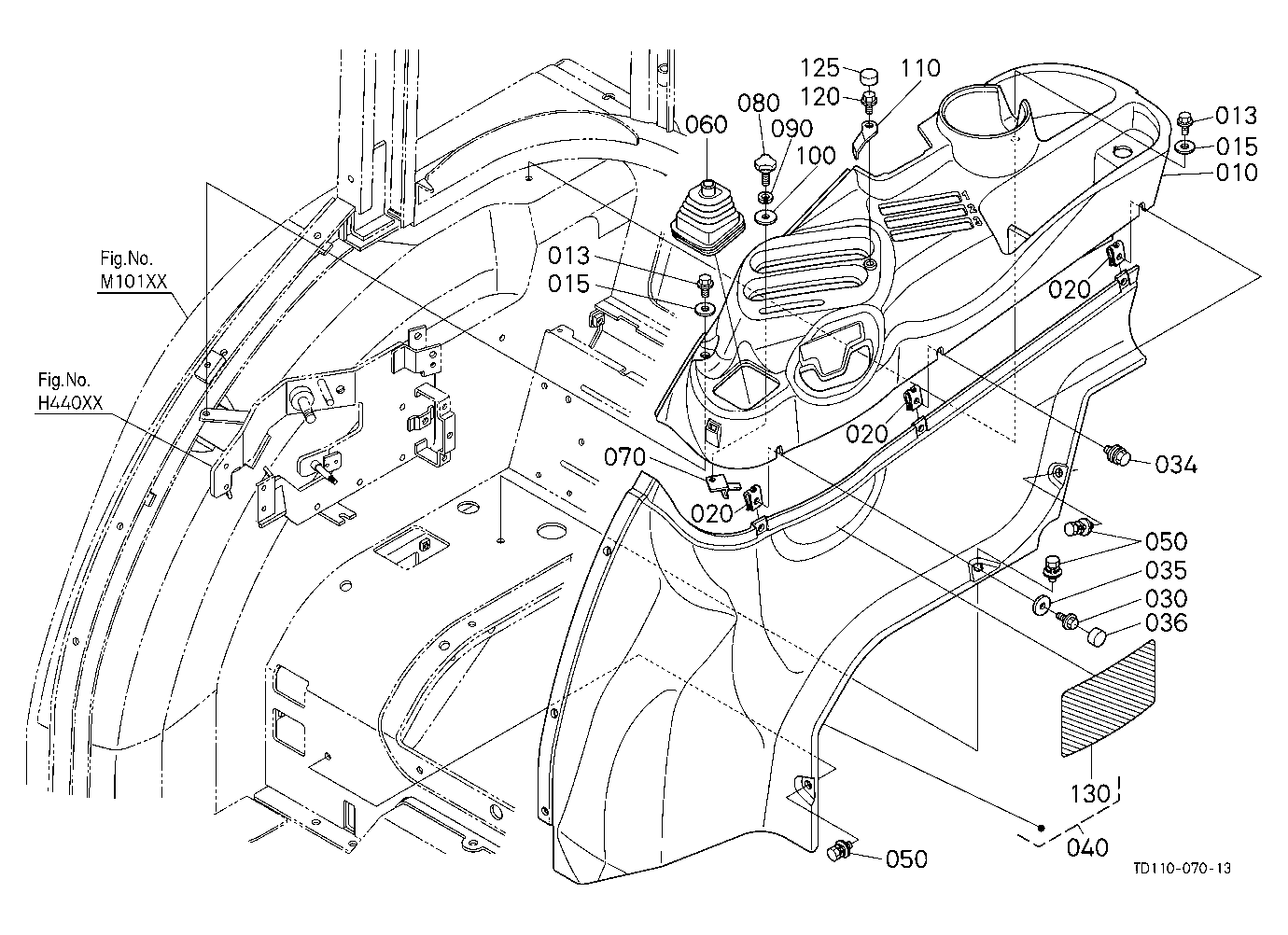 Hydraulic Control Lever Guide [A]