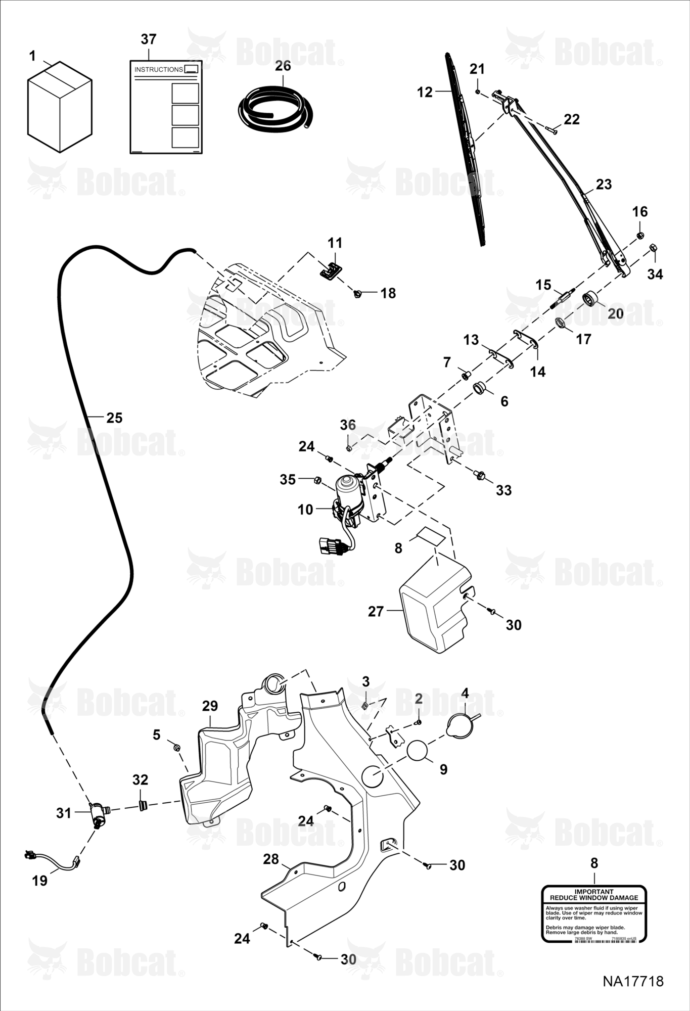CAB Door (Land Management) (Wiper Kit)