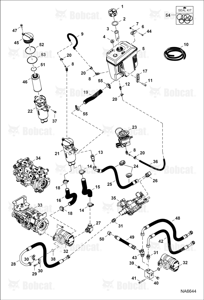 Hydrostatic Circuitry (Tank & Filter) AZN511001 - AZN513522