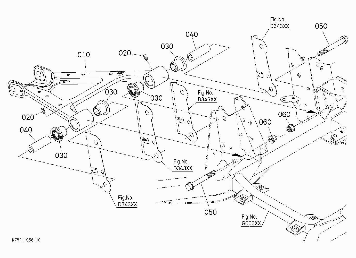REAR SUSPENSION ARM (RIGHT LOWER)