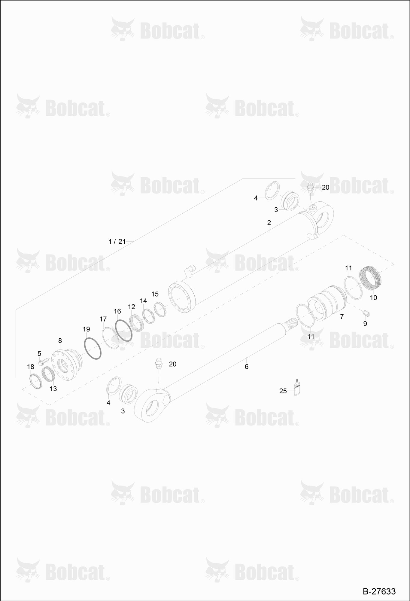 Hydraulic Cylinder (DIPPER Arm Mono Boom and Articulated BOOM) (Z 115/70)