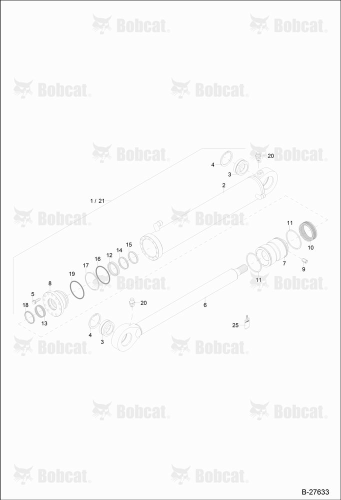 Hydraulic Cylinder (DIPPER Arm Mono Boom and Articulated BOOM) (Z 115/70)