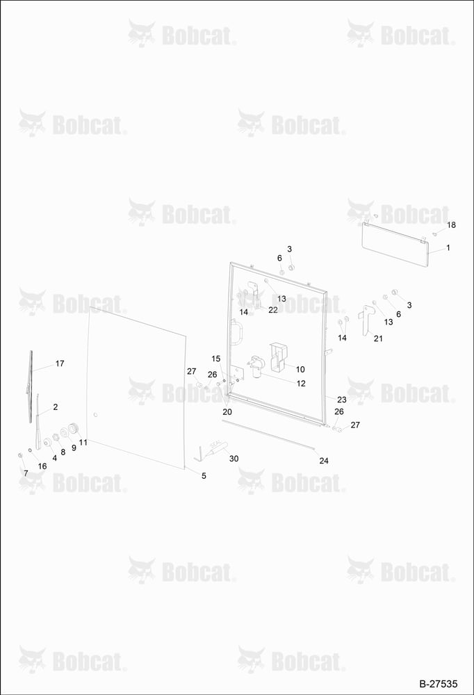 OPERATOR'S CAB (Roller Pane)  CAB S/N 202.041.721 & Above