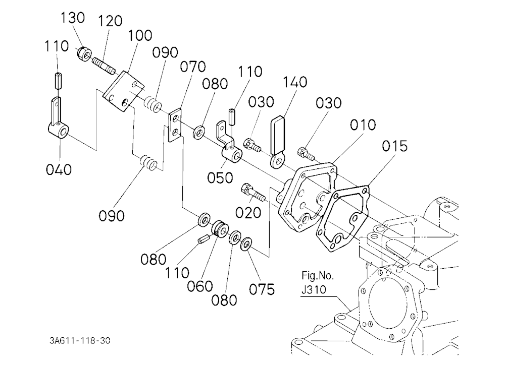 Draft And Position Control Lever Bracket
