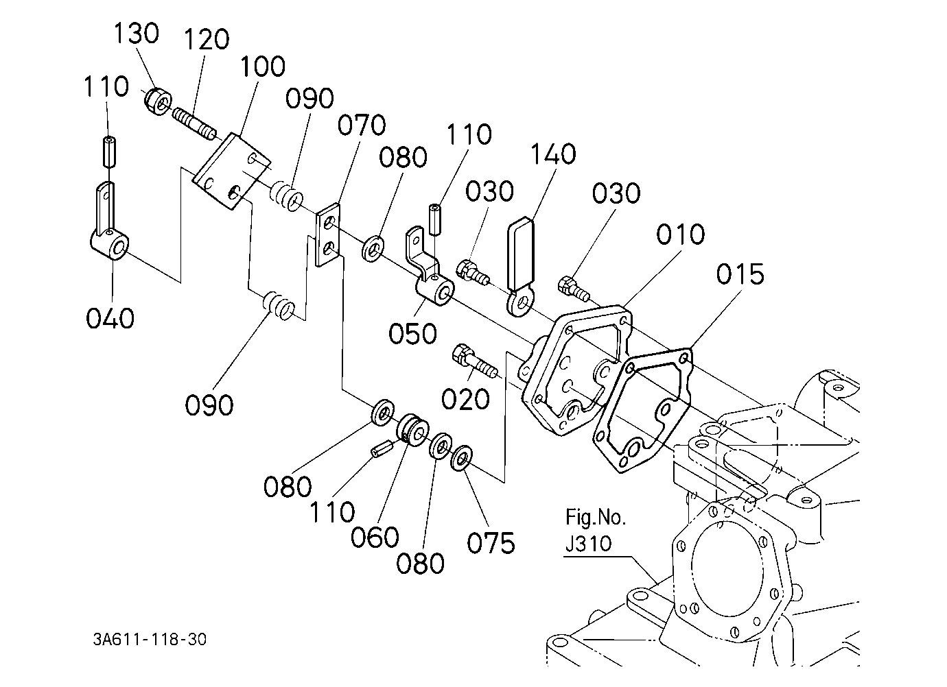 Draft And Position Control Lever Bracket