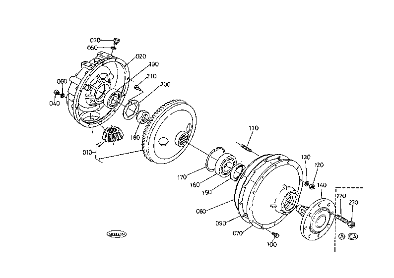 Front Axle [A] and [Ca] (M7950Dt) [Au] (M6970Dt/M797