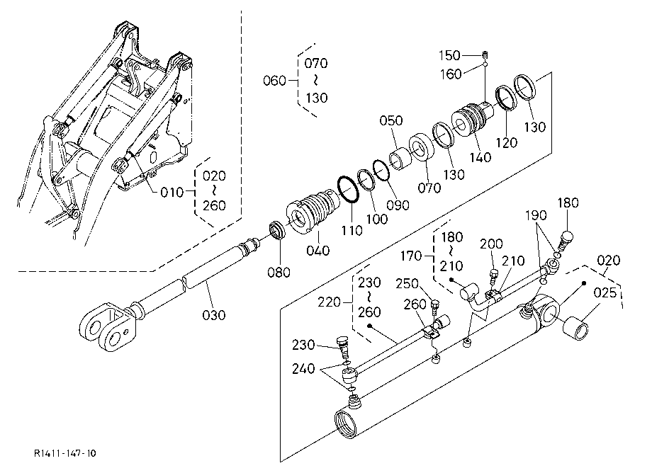 Lift Cylinder Left (Component Parts)