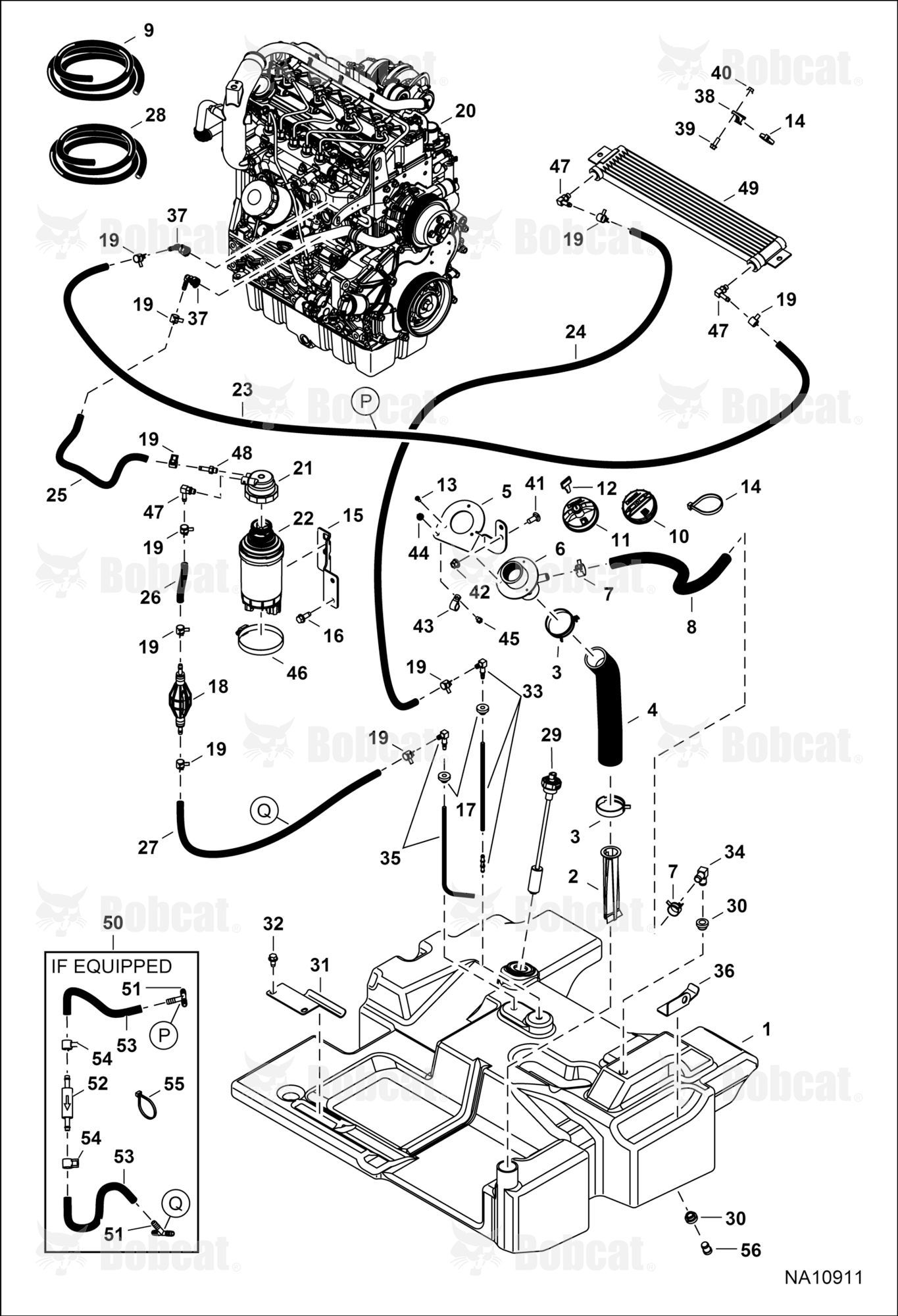 Engine & Attaching Parts (Fuel System)  B3H111001 - B3H111024