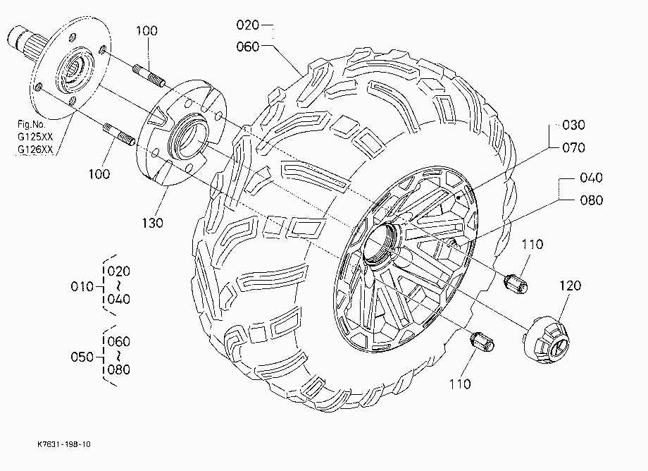 FRONT WHEEL (25*10-12)