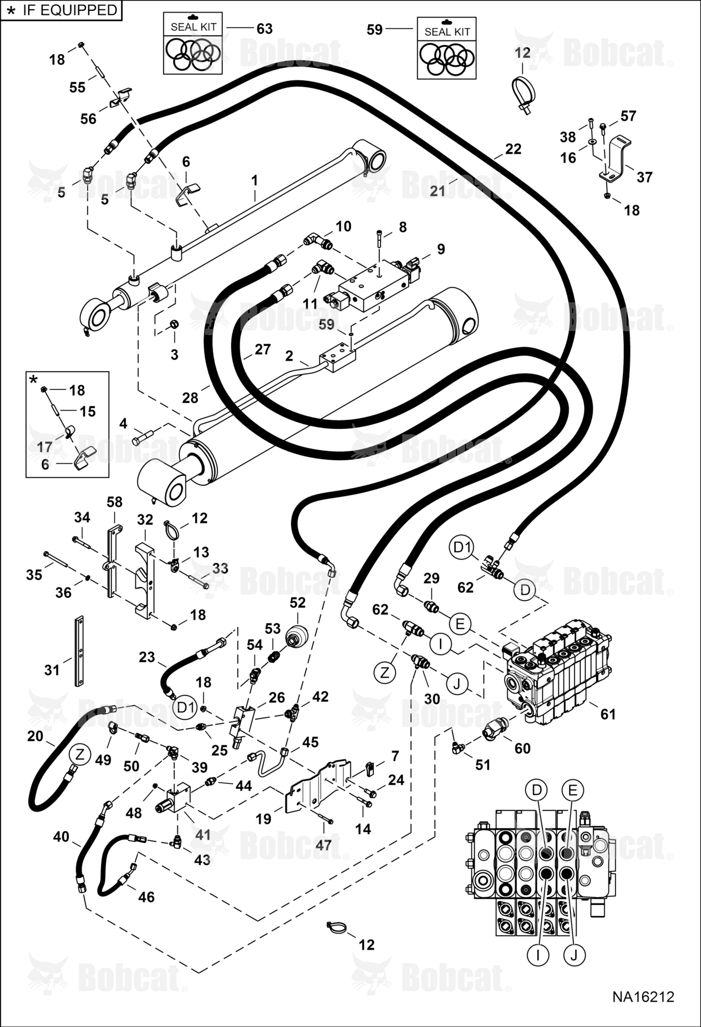 Hydraulic Circuitry (Lift & Self-Leveling)  B3ZU17001 & Above, B3ZV17001 & Above