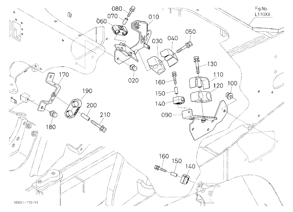 Hose Clamp (Upper) [Hydraulic Hitch]