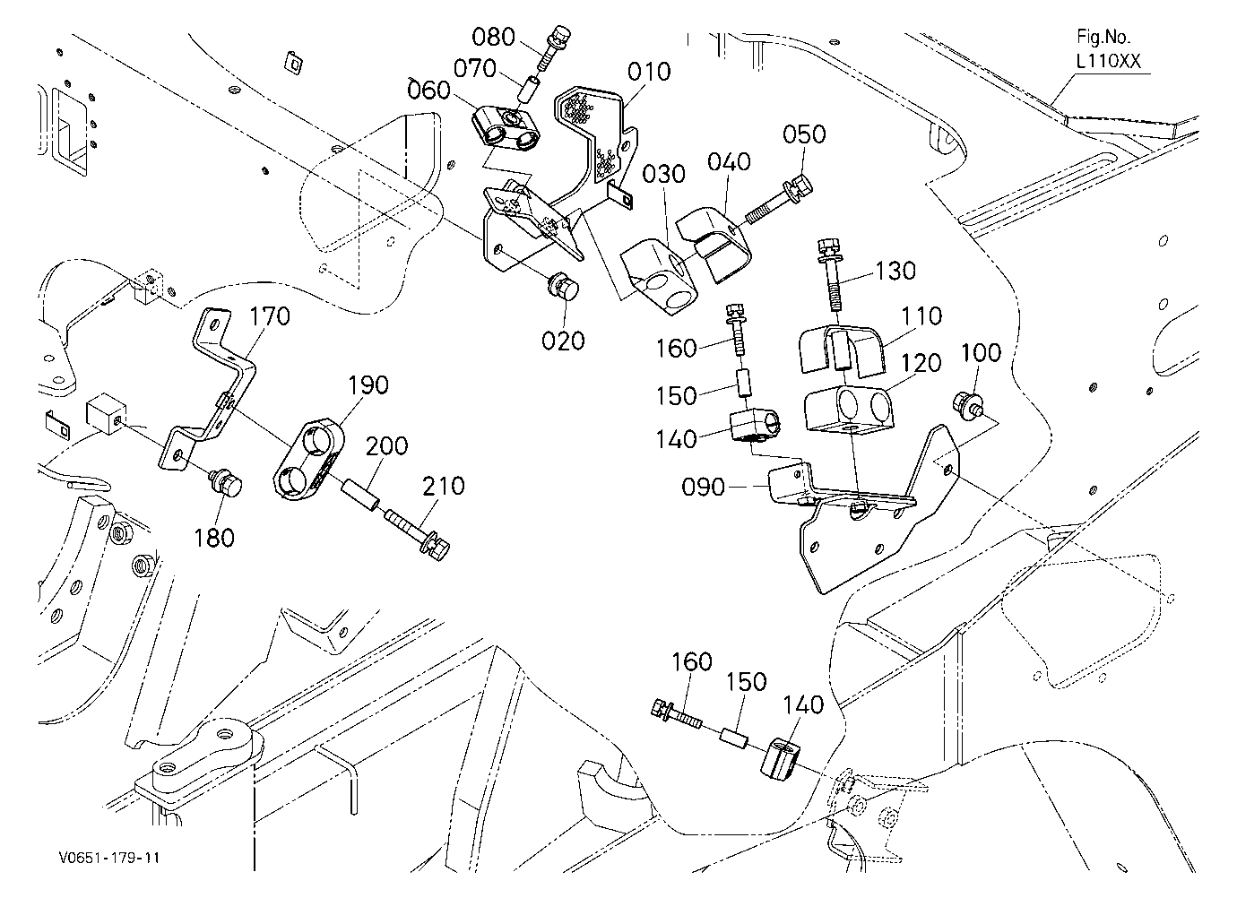Hose Clamp (Upper) [Hydraulic Hitch]
