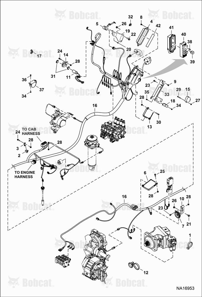 Frame Electrical Circuitry B41516001 & Above, B41716001 & Above