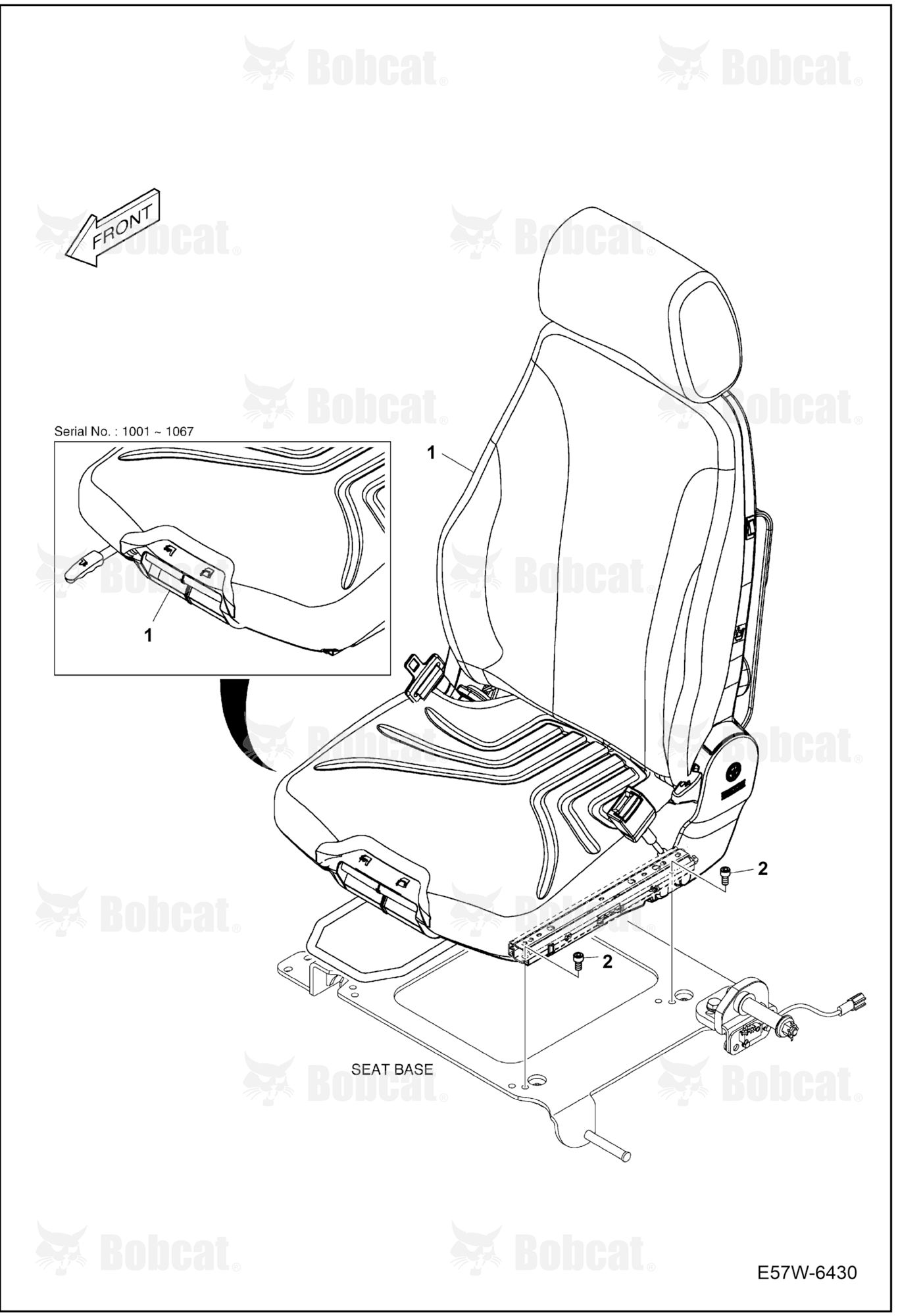 Seat (Air Suspension) (Mounting)  B3WU11001 - B3WU11402