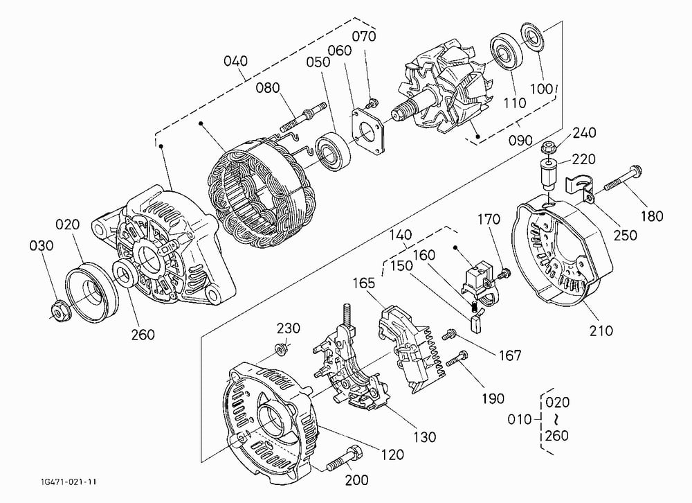 ALTERNATOR [COMPONENT PARTS](NOT FOR REMAN UNIT)