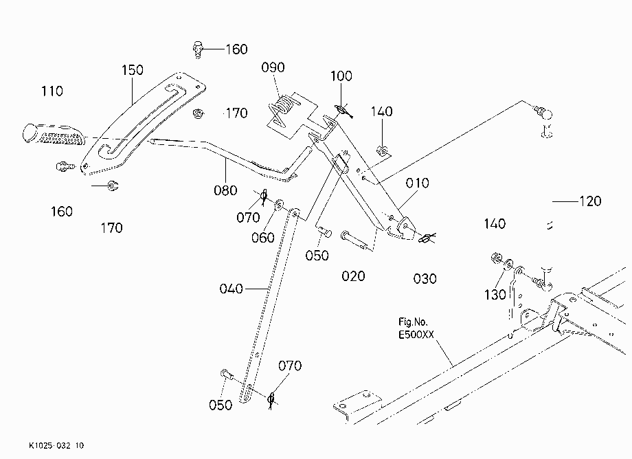 MOWER LIFT LEVER