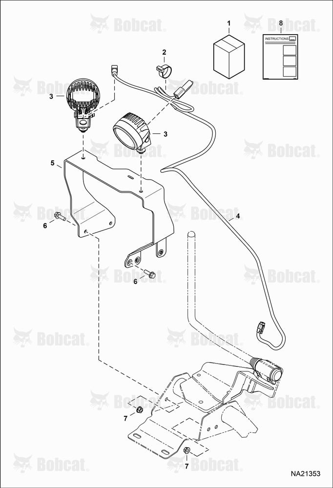 Side Mirror Work Lights Kit