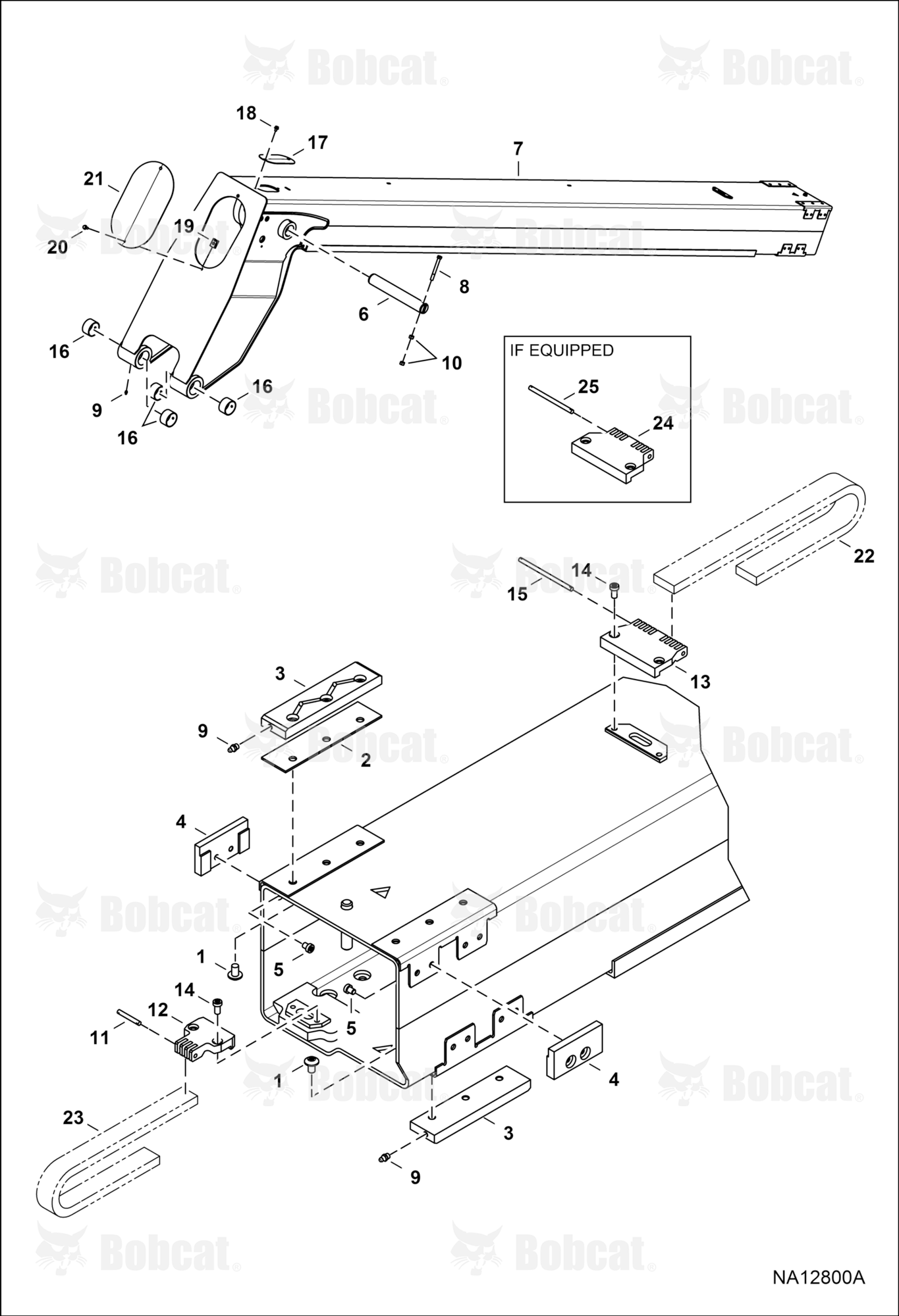 Inner Boom & Attachment Carrier (Updated Boom) (W/Front & Top Access Holes)  A8GW11001 & Above, A8HD11001 & Above