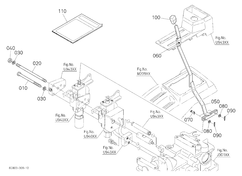 Auxiliary Control Valve Lever Kit (2Nd) (W/G No.B7
