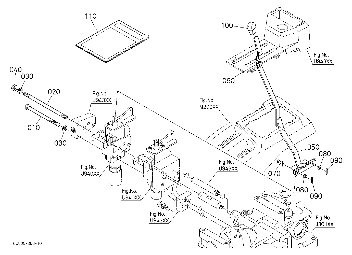 Auxiliary Control Valve Lever Kit (2Nd) (W/G No.B7