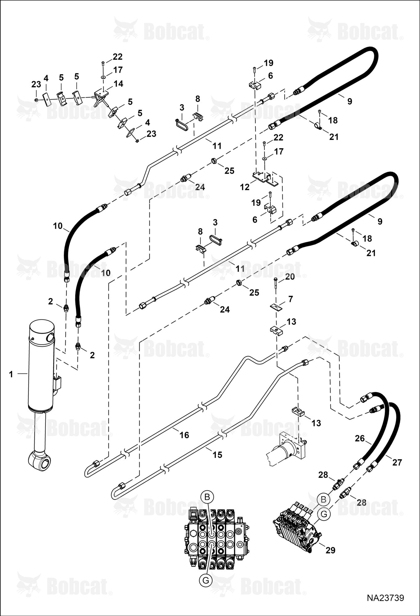 Hydraulic Circuitry (Tilt) (W/Boom Auxiliary)