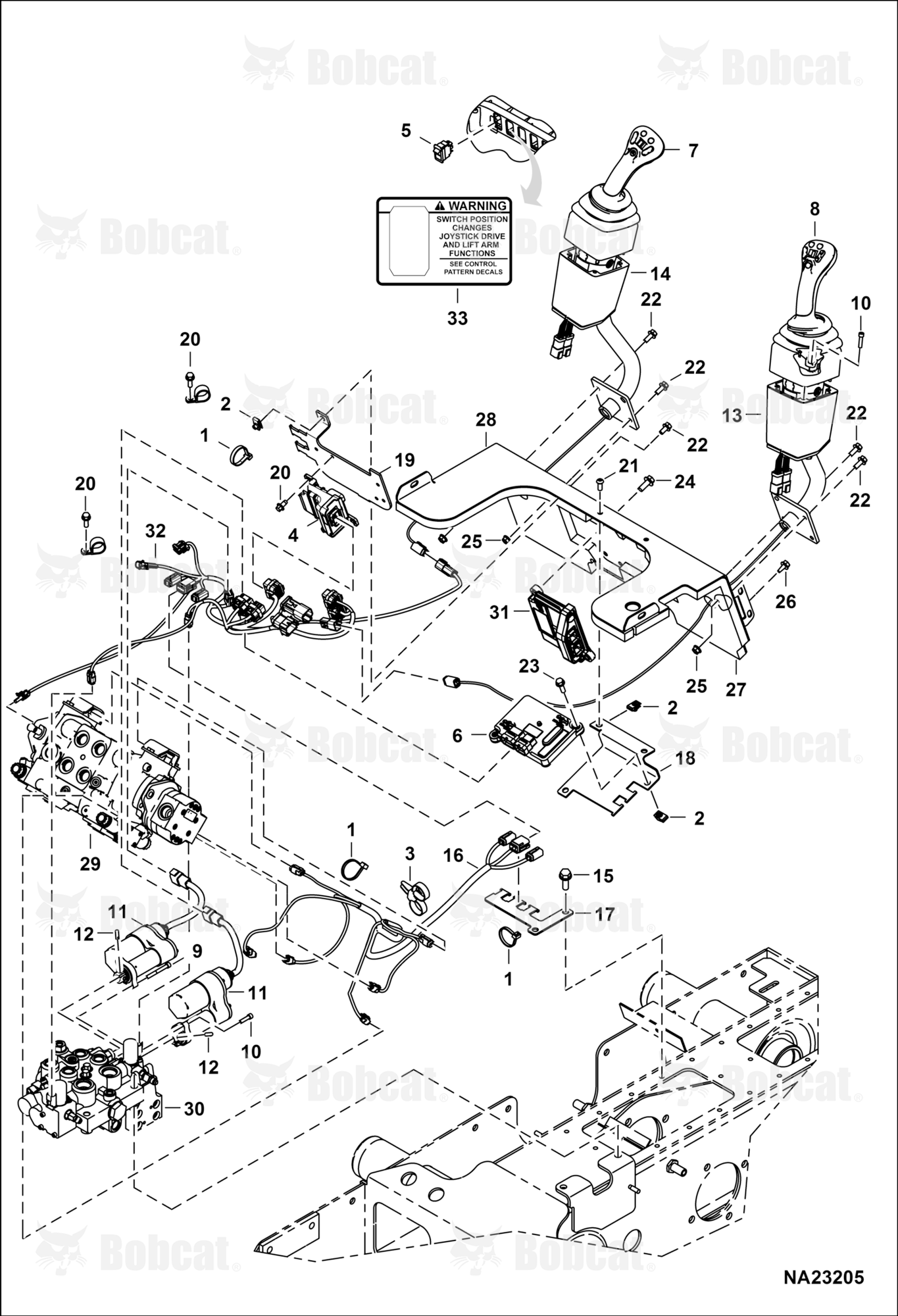 Electrical Circuitry (Selectable Joystick Controls) (1 Connection ACS Controller)