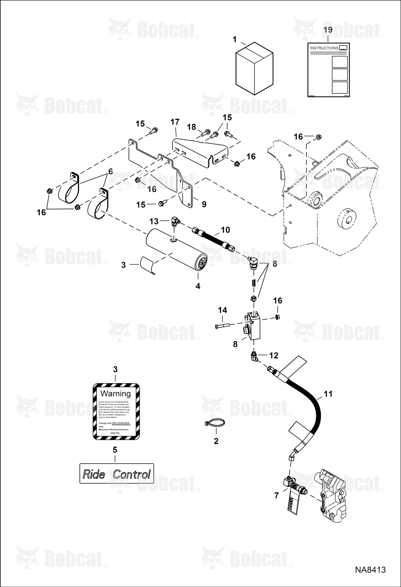 Ride Control Kit  A3NT11001 - A3NT18742, A3NU11001 - A3NU13076