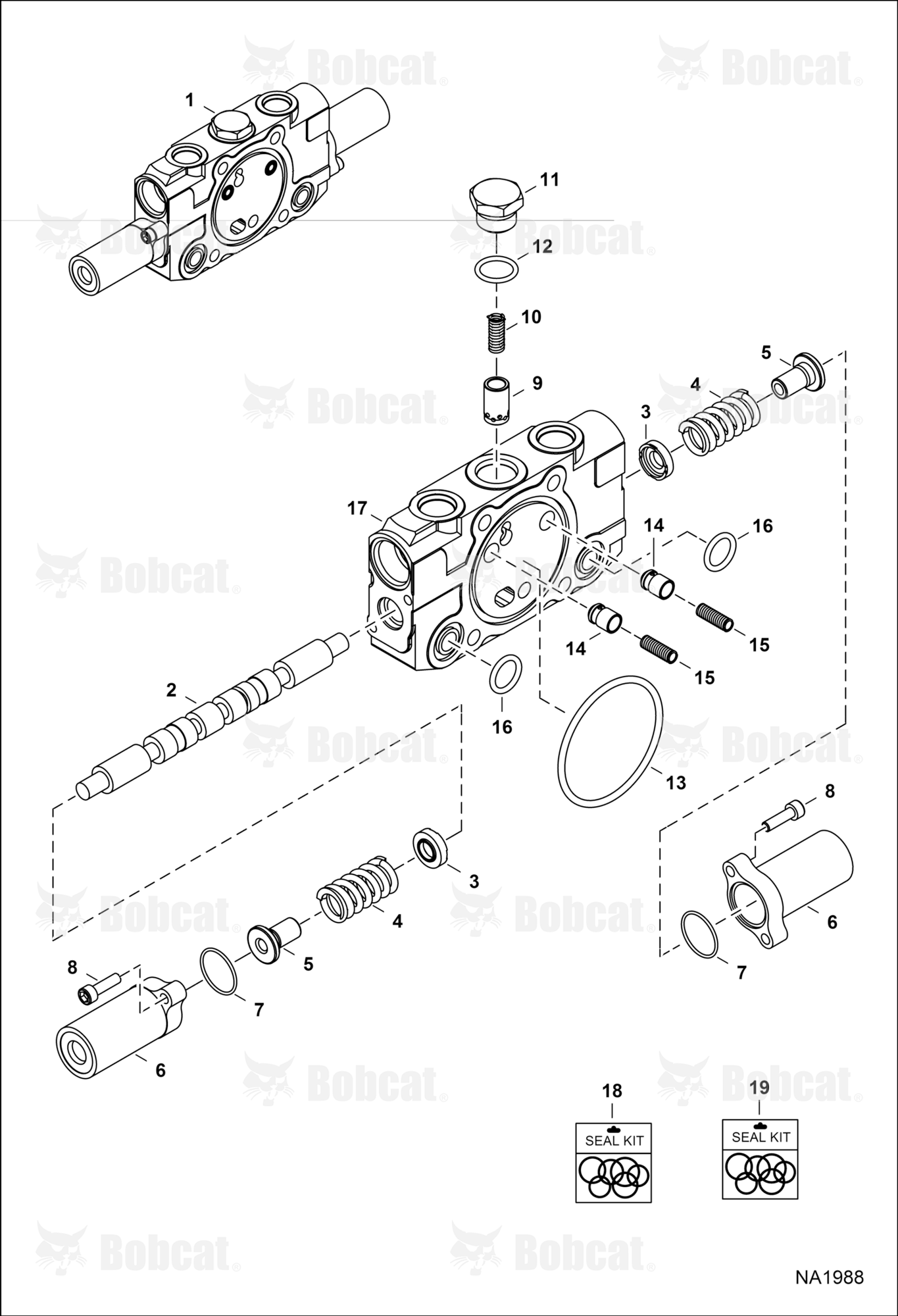 Hydraulic Control Valve (Bucket Section)
