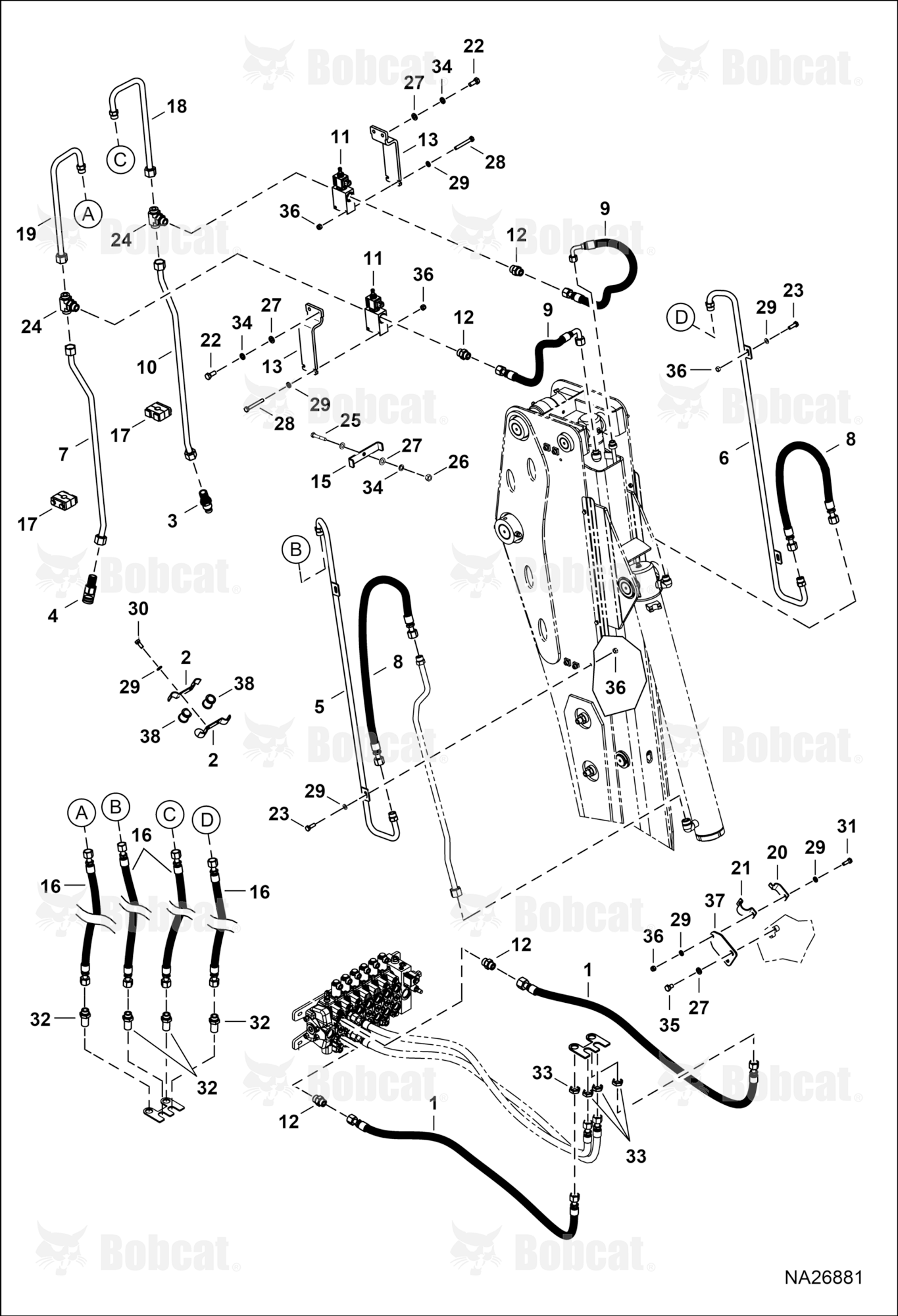 Auxiliary Hydraulics (Backhoe) (Extendable Arm)