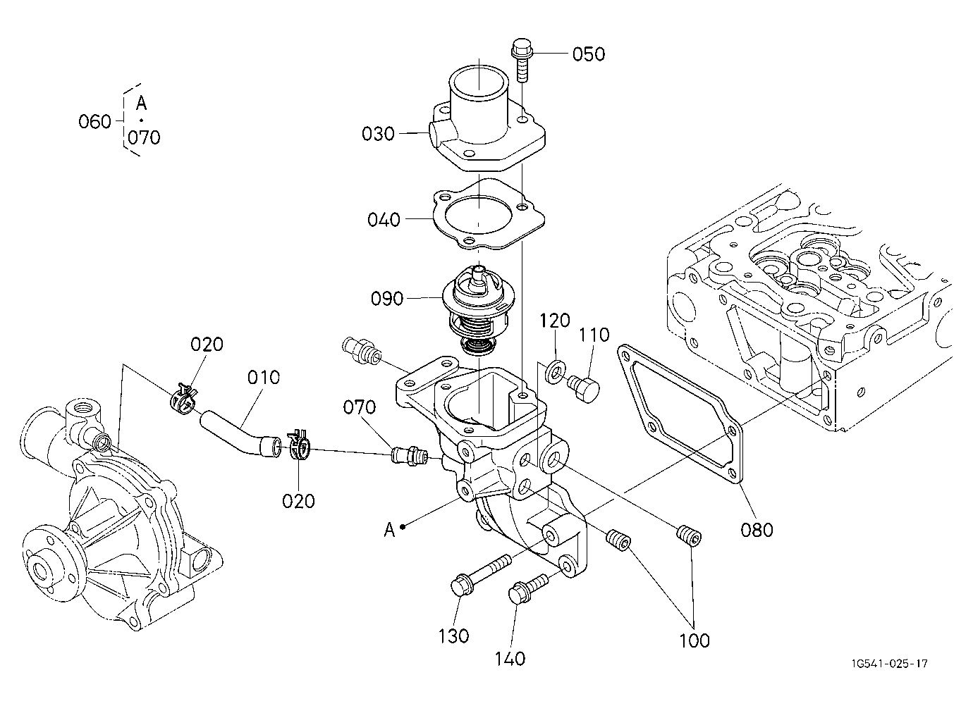 Water Flange And Thermostat