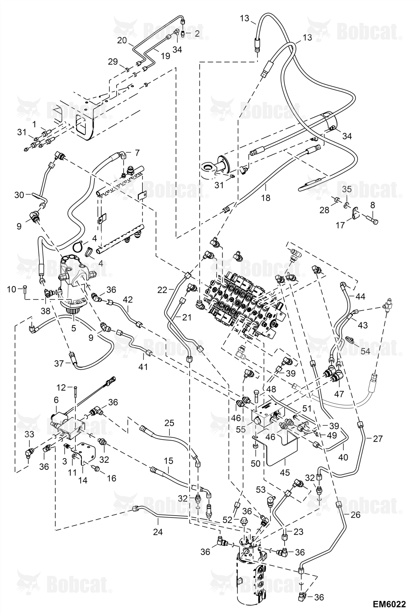 Hydraulic Circuitry (Upper Group)  AHNM11001 - AHNM22000