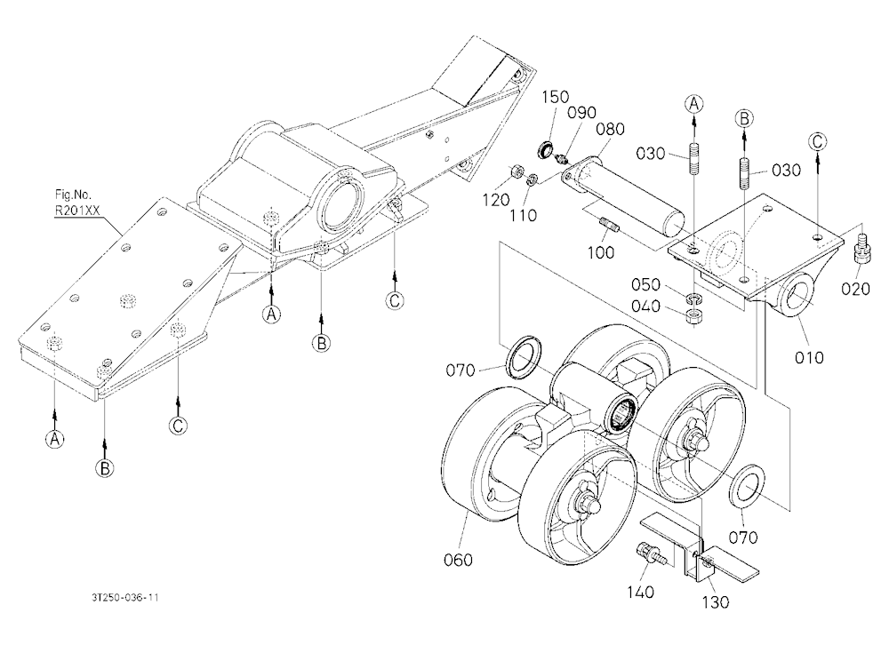 Truck Roller Rh (Power Crawler)