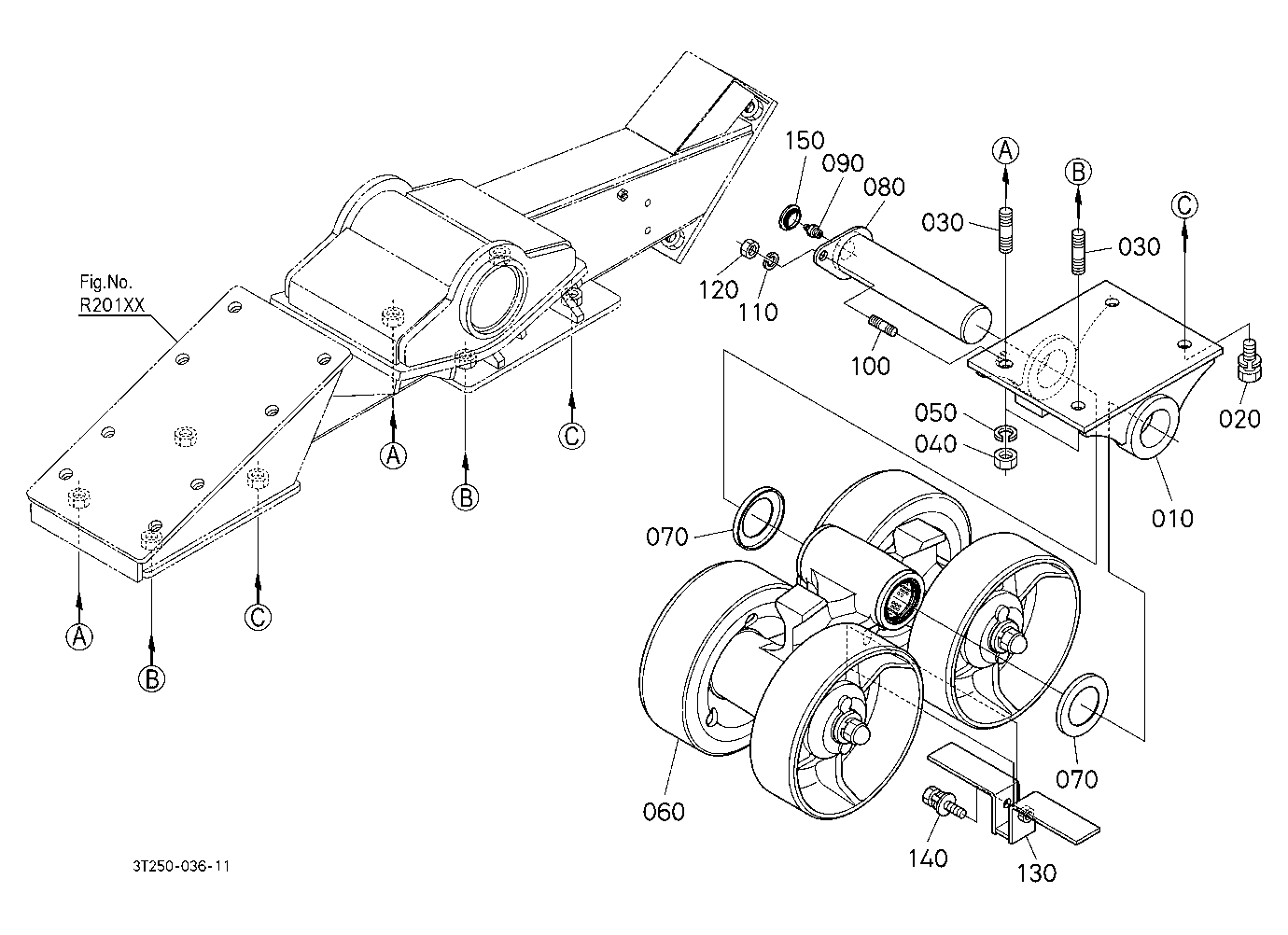 Truck Roller Rh (Power Crawler)