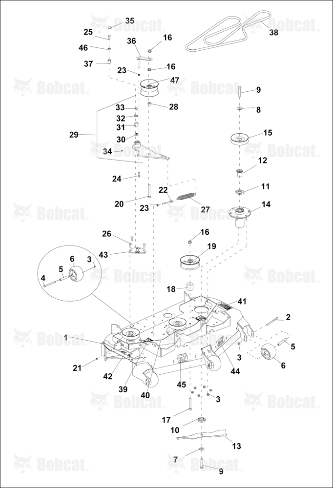 52" Side Deck ASSY