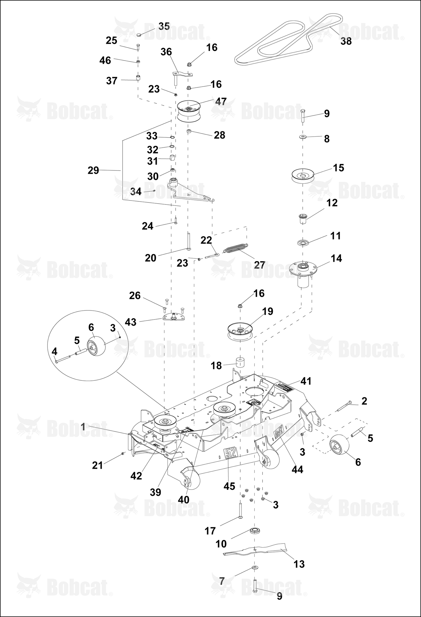 52" Side Deck ASSY