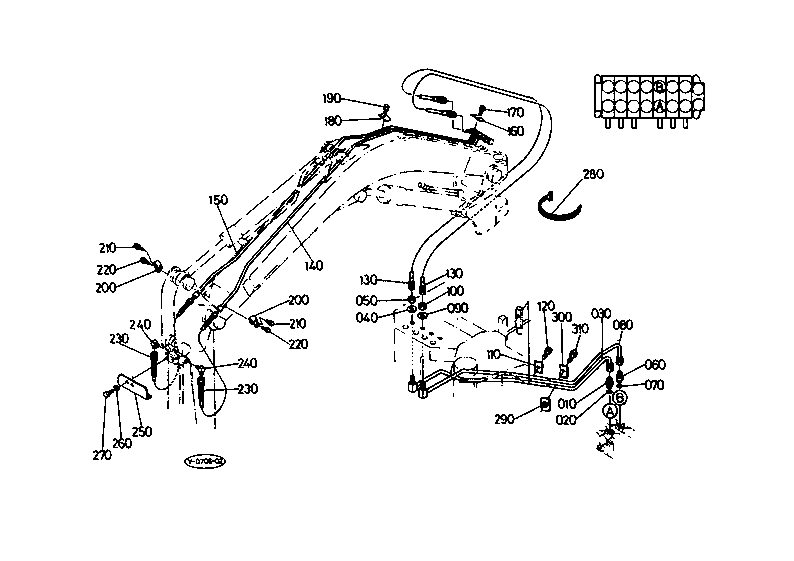 Oil Piping (10) (Bucket)