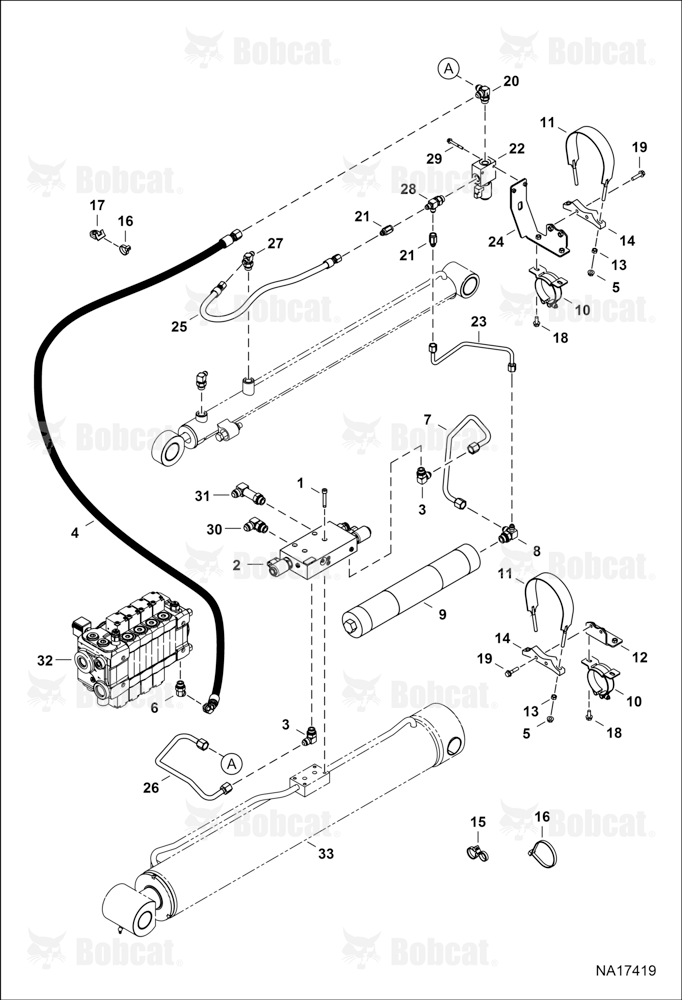 Boom Suspension (Single Accumulator) (W/Float)