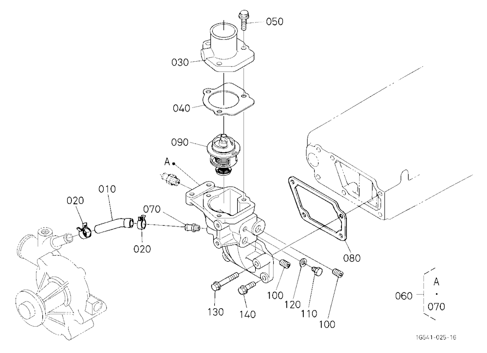 Water Flange And Thermostat [Cab Type] [New Type]