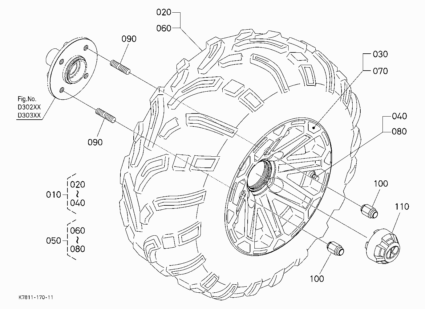 REAR WHEEL (25*10-12,ATV)