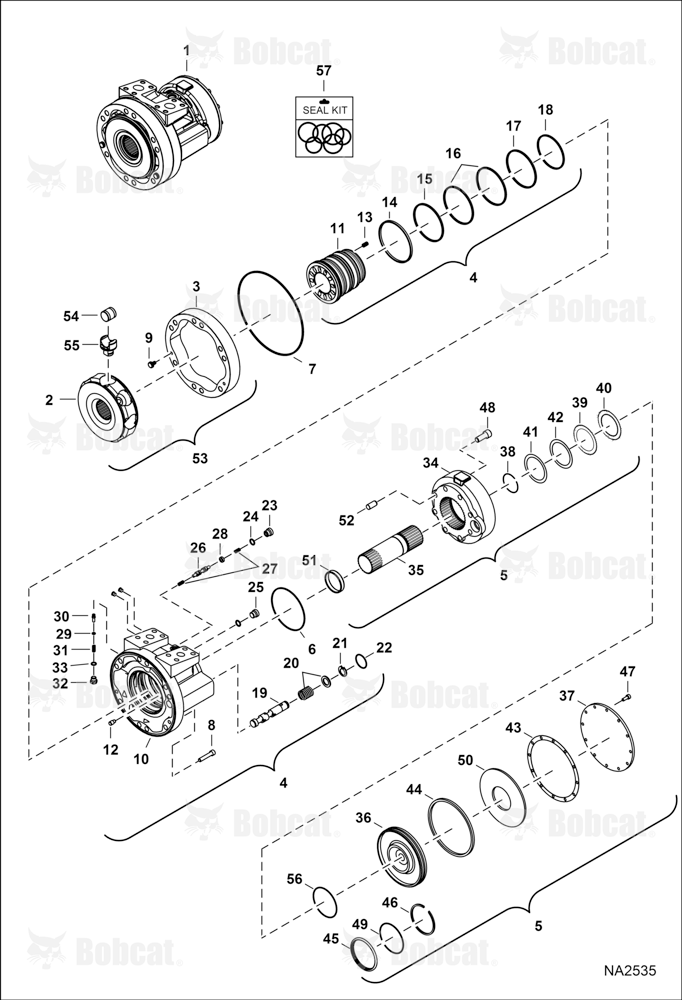 Hydrostatic Motor & Brake (2-Speed) ACS711001 - ACS712799, ACSL11001 - ACSL12349
