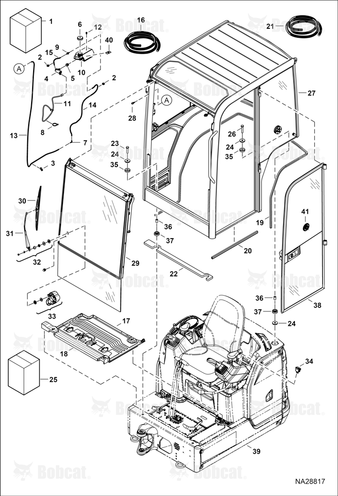 Operator CAB (Cab Mounting) (Front Window) (Door)