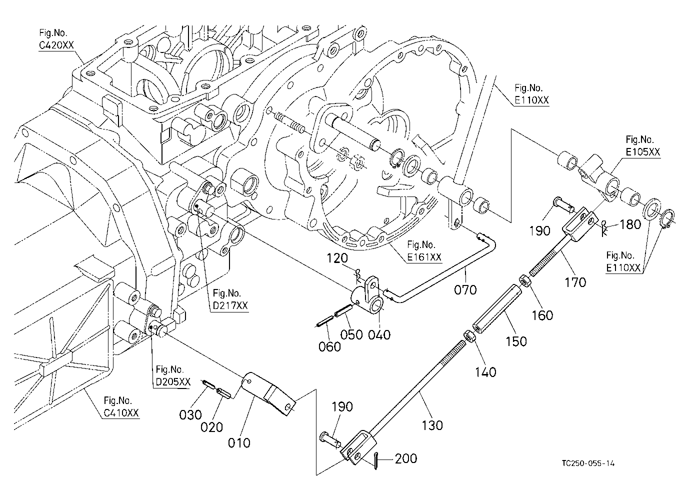 Range Gear Shift And Shuttle Shift Rod
