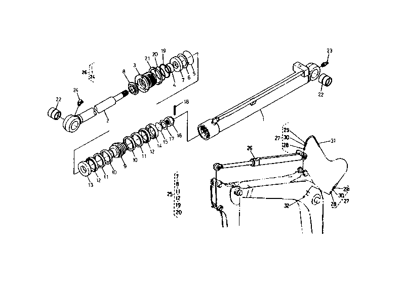 Arm Cylinder and Component Parts
